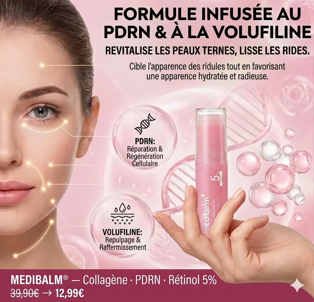 Baume collagène PDRN MEDIBALM, soin visage coréen