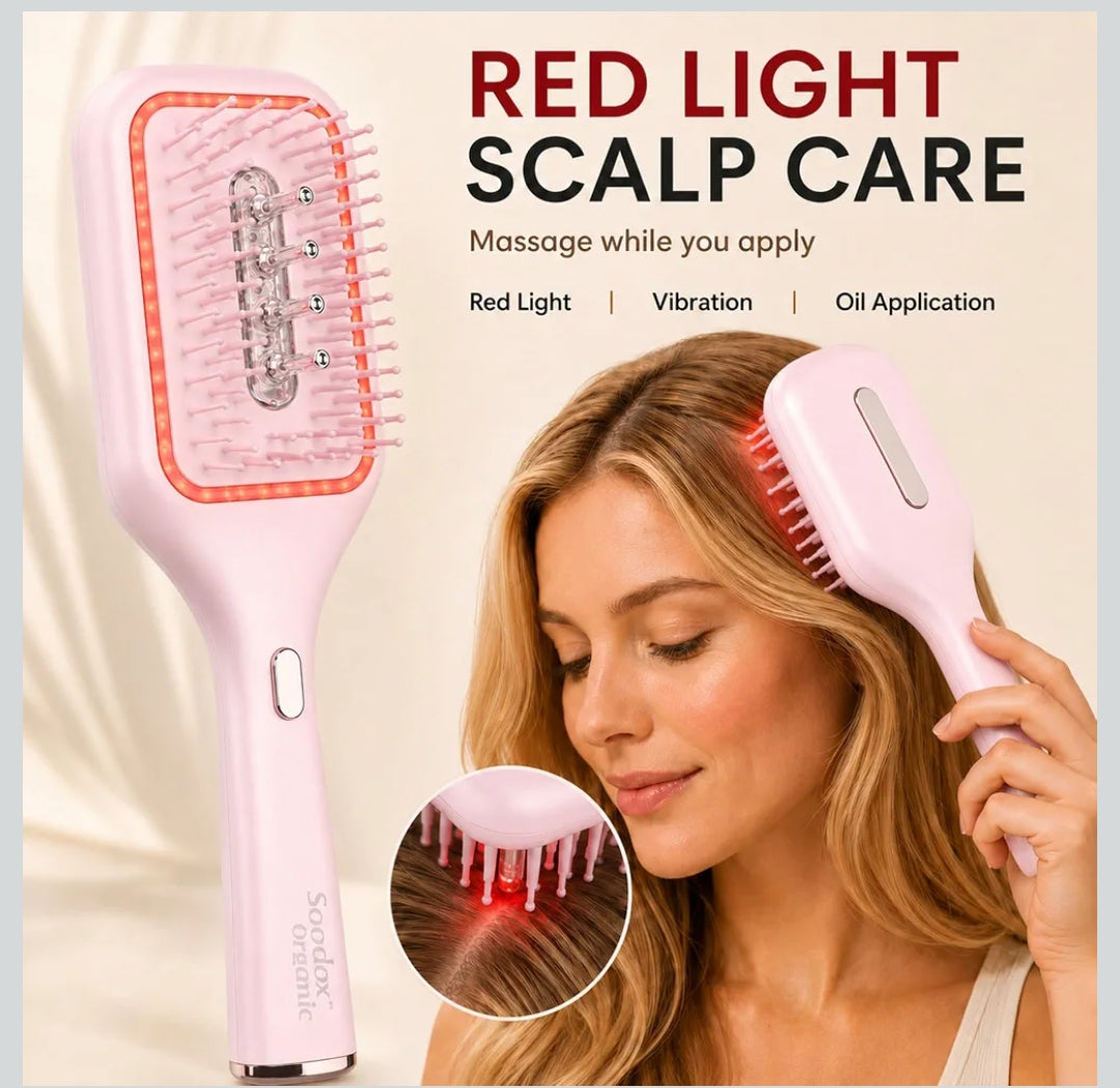 Brosse cuir chevelu LUMÉRA lumière rouge et réservoir d'huile