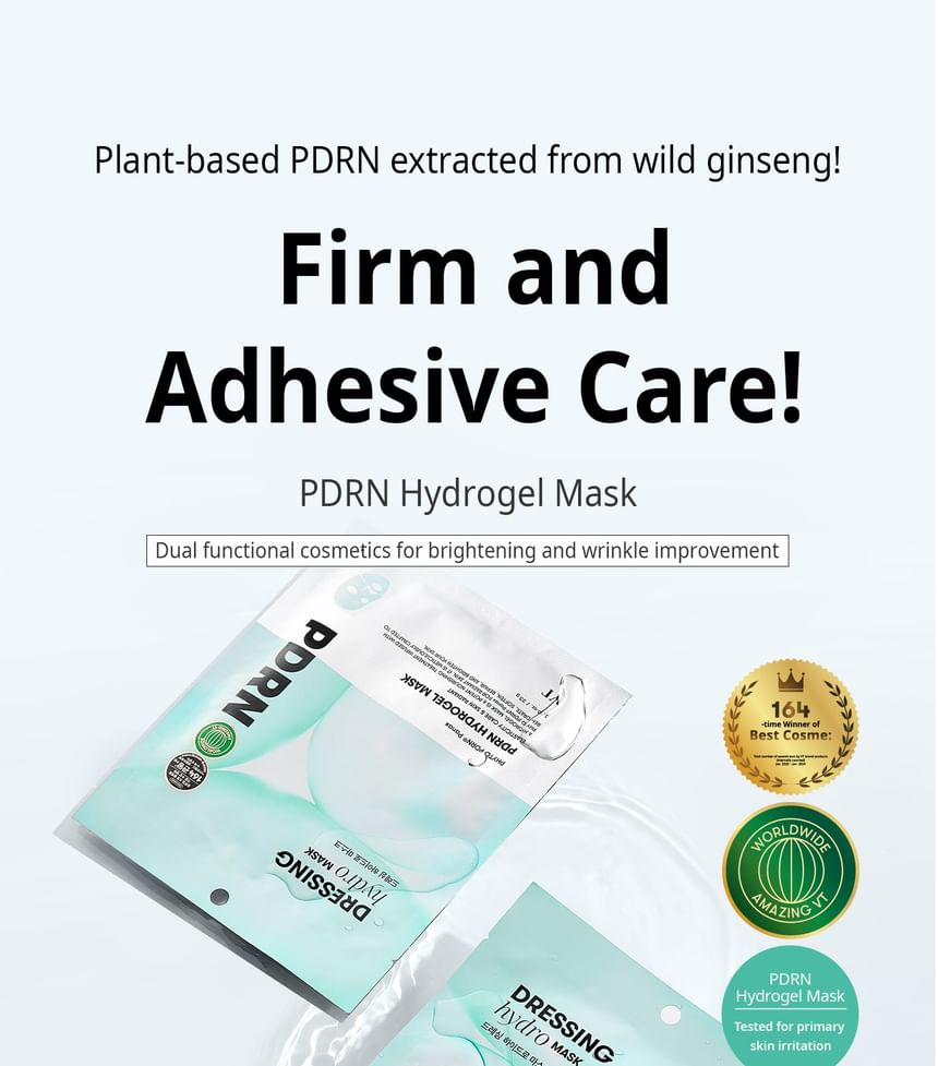 MEDIBALM - Masque Hydrogel PDRN Végétal - Ginseng - Peau d'aspect repulpé et lumineux
