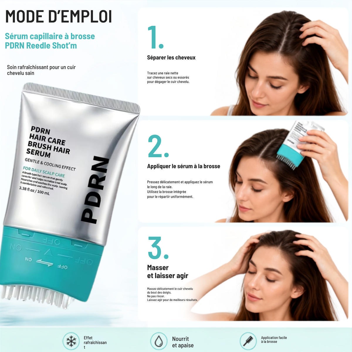 Application du serum sur la raie