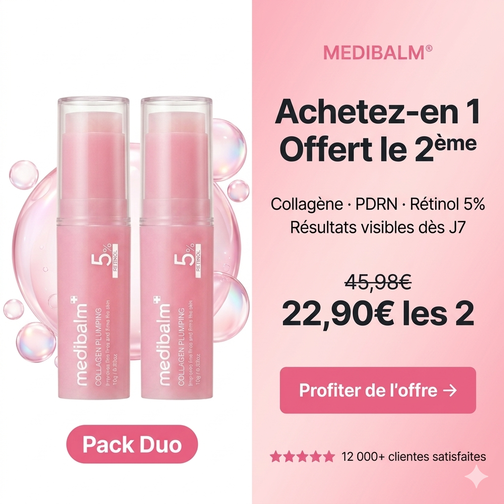 Baume MEDIBALM sur les joues pour un effet glass skin
