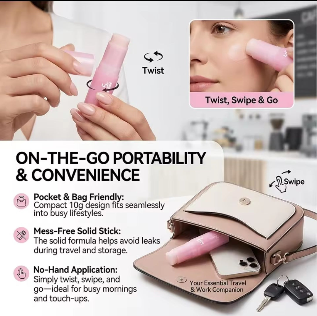 Geste d'application du stick MEDIBALM sur le visage